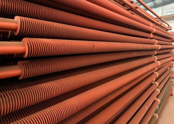Aluminium 1060 Spiral Fin Tube Heat Transfer Tubes tahan korosi