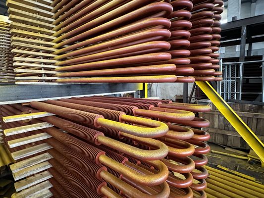 12.7-18mm Base Pipe O.D. Spiral Fin Tube Extruded Serrated Dicat